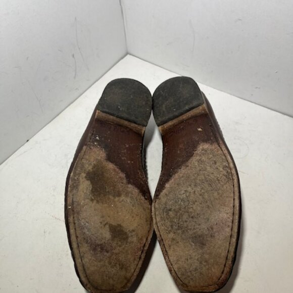 Men\'s Calzoleria Toscana Brown Leather Almond‎ Toe Loafers Size 12D main image 6